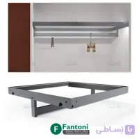 چراغ LED شلف شیشه ای عمق 520mm با رگال سایز 60 تا 120 فانتونی N643 تا N645