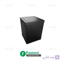 سطل سرویس بهداشتی مربعی درب الاکلنگی رنگ مشکی مات سری M فانتونی S502