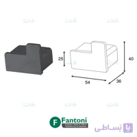 هولدر آویز لباس و حوله تک قلاب پیچی رنگ مشکی مات سری G فانتونی S061