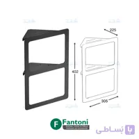 شلف حمام دوطبقه کنج مدل 1A فانتونی S016