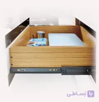 ریل ساچمه ای سه تکه تلسکوپی 45kg ساده مشکی فانتونی B341 تا B347