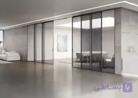 مکانیزم روف هنگ 7200mm چهار درب متحرک دو درب ثابت پروفیل آلومینیومی ساختمانی لینکیج متقارن برقی سینکرونایز با عرض هر درب حداکثر 1200mm فانتونی K097