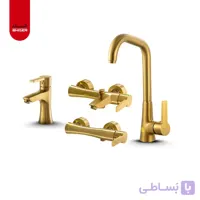 ست شیرآلات شیذر مدل ونیز طلا مات