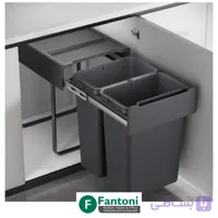 سطل چند منظوره توکار متصل به کف دو سطلی Fantoni جهت یونیت عرض 400mm فانتونی Q540