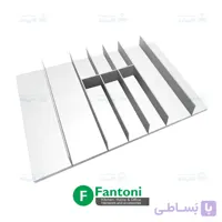 جای قاشق و چنگال سفید با تقسیم کننده آلومینیومی ثابت ریل دبل باکس فانتونی O261 تا O264