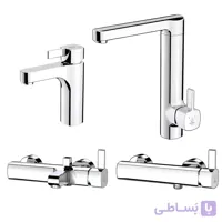 ست کامل شیرآلات کاویان مدل ساتین