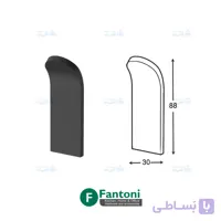 آویز لباس و حوله تک قلاب رنگ مشکی مات سری A فانتونی S001
