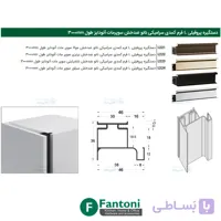 دستگیره پروفیلی L فرم کمدی سرامیکی نانو ضدخش سوپرمات آنودایز طول 3000mm فانتونی L221 تا L224