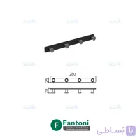 هولدر آویز لباس و حوله جهار قلاب رنگ نوک مدادی سری H فانتونی S071