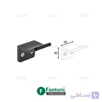 هولدر آویز لباس و حوله تک قلاب پیچی رنگ مشکی مات سری F فانتونی S051