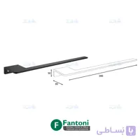 هولدر جای حوله دست پیچی رنگ مشکی مات سری F فانتونی S054