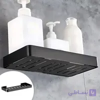 شلف حمام رینگ بسته یک طبقه رنگ مشکی مات سری C فانتونی S026