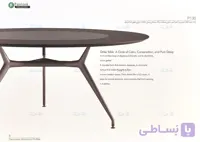 پایه میز ناهارخوری و کنفرانس مدل Orbix مشکی فانتونی P130