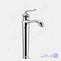 روشویی پایه بلند شیذر مدل مینیاتور سفید طلایی