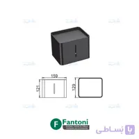 جای دستمال کاغذی 159mm روی صفحه رنگ مشکی مات سری M فانتونی S302