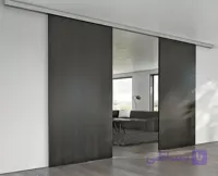 مکانیزم وال هنگ 5400mm دو درب چوبی ساختمانی متقارن برقی سینکرونایز با عرض هر درب حداکثر 1350mm فانتونی K092