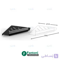 شلف حمام مثلث یک طبقه کنج مدل A0 فانتونی S008