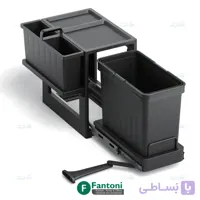 سطل چند منظوره توکار متصل به کف تک سطلی Fantoni جهت یونیت عرض 400mm فانتونی Q640