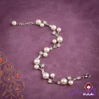 دستبند مروارید طرح جواهر مارال