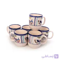 بشقاب خورشت خوری آرانیک مدل پرنده خوشبختی- بسته 6 عددی
