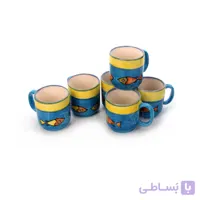 لیوان سرامیکی آرانیک مدل ماهی ـ بسته 6 عددی