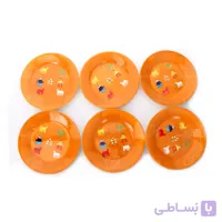 بشقاب میوه خوری آرانیک مدل گبه -نارنجی بسته 6 عددی