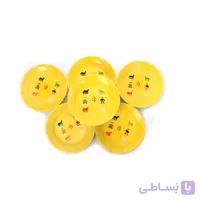 بشقاب پلوخوری سفالی آرانیک مدل گبه- زرد- بسته 6 عددی