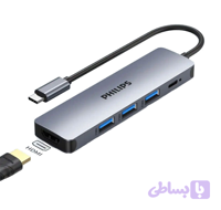 هاب Type-C فیلیپس مدل SWR1607R/93 | مبدل USB-C Philips