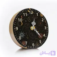 ساعت چوبی مدل طرح‌دار کد 7587