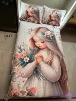 روتختی یک نفره دخترانه طرح مریم کد 0417