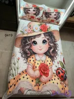 روتختی یک نفره دخترانه طرح درنا کد 0419