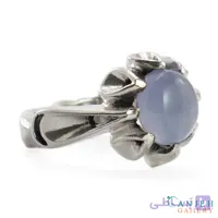 انگشتر نقره مردانه عقیق کبود یمنی طرح طینوش کد S1119