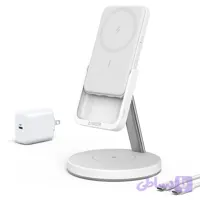 شارژر بی سیم و پاوربانک مگنتی انکر مدل B25A72 نسل 6 Magnetic Wireless Charger