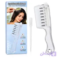 شانه کریستالی روغن تراپی مو و ماساژور پوست سر Crystal Scalp Liquid Comb