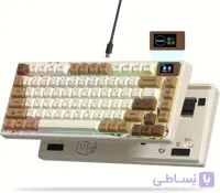 کیبورد مکانیکی مخصوص بازی Mir SK80 با صفحه نمایش رنگی چندرسانه‌ای و 75% پوشش، کیبورد مخصوص بازی با قابلیت Hot-Switch، نورپردازی RGB سفارشی، پایه روانکاری شده برای مک/ویندوز