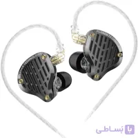 هدفون‌های سیمی راحت KZ PR3 Earbuds با صدای استریو و بیس، درایور مغناطیسی مسطح ۱۳.۲ میلی‌متری درون گوش، هدست HiFi برای مهندسان صدا، نوازندگان (مشکی، بدون میکروفون)