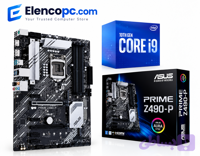 باندل i910900 -مادربرد ASUS Z490P و پردازنده CORE i9 10900 استوک