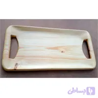 سینی پذیرایی چوبی کنده کاری طرح ساده از چوب روسی سایز 19×49 سانت (ارسال رایگان)