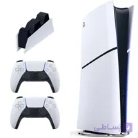 کنسول بازی سونی PlayStation 5 Slim Digital + یک دسته اضافه اصلی + پایه شارژراصلی