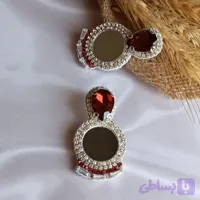 گوشواره جواهردوزی آینه ای فرگل