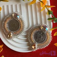 گوشواره جواهردوزی سکه ای سلدا