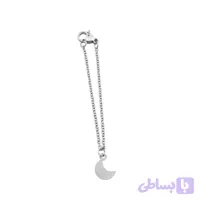 آویز ساعت استیل زنانه طرح پروانه رنگ نقره ای