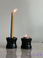 شمعدان(جاشمعی/جا شمعی) و جا وارمری سنگی مدل ONO50102(هدیه تولد _هدیه روز مادر_ هدیه روز زن-جهیزیه عروس _هدیه منزل نو_ست مدیریتی_هدیه شیک_هدیه ارزان)