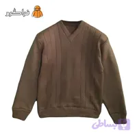 ژاکت طرح پشم شتر مردانه و زنانه قهوه‌ای تیارا