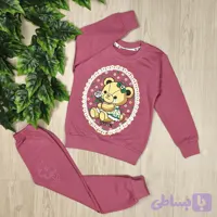 بلوز شلوار بچگانه دخترانه خرس گیپور سایز 40 تا 45 | کالباسی