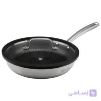 تابه تک دسته استیل کف لیزری ام جی اس کد PS3133 سایز 24