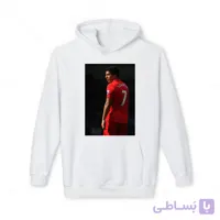 هودی سفید و ملانژ طرح سوارز کد 006