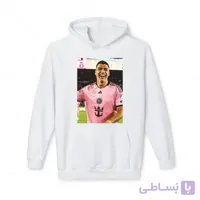 هودی سفید و ملانژ طرح سوارز کد 003