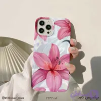 قاب گوشی طرح لیلیوم صورتی کد 2242