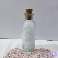 دلنمک جهرم 500گرمی در ظرف ویال شیشه ای و درب چوب پنبه